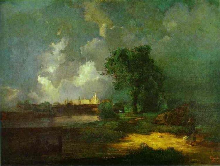 Alexei Savrasov View of the Kremlin from the Krymsky Bridge in Inclement Weather